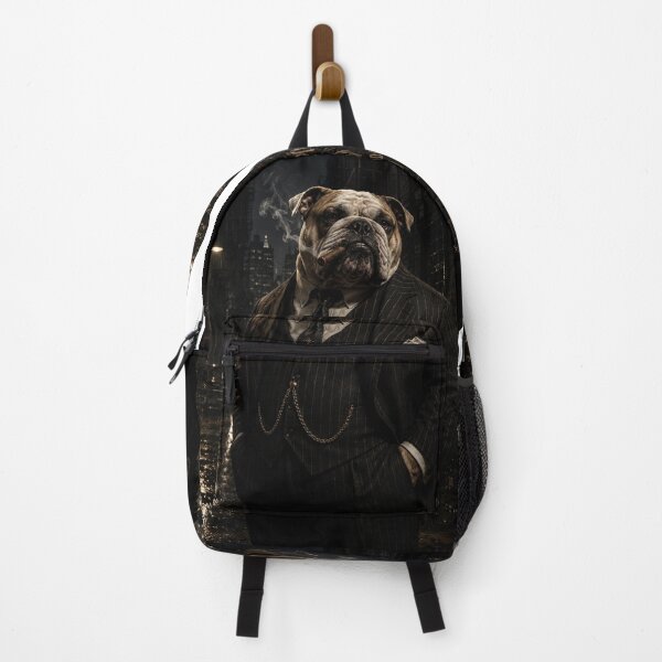 Item preview, Bulldog Mafia Boss in Dark Alley | Noir Gangster Dog Art designed and sold by shikuldo7.