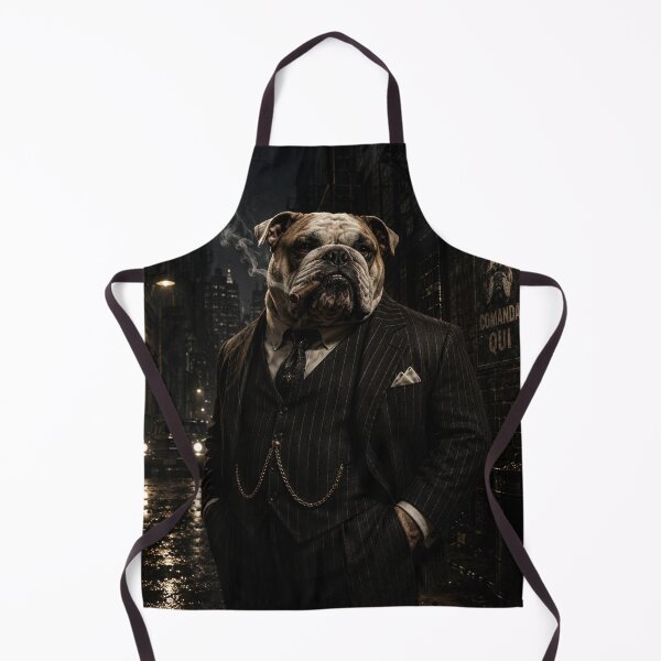 Item preview, Bulldog Mafia Boss in Dark Alley | Noir Gangster Dog Art designed and sold by shikuldo7.