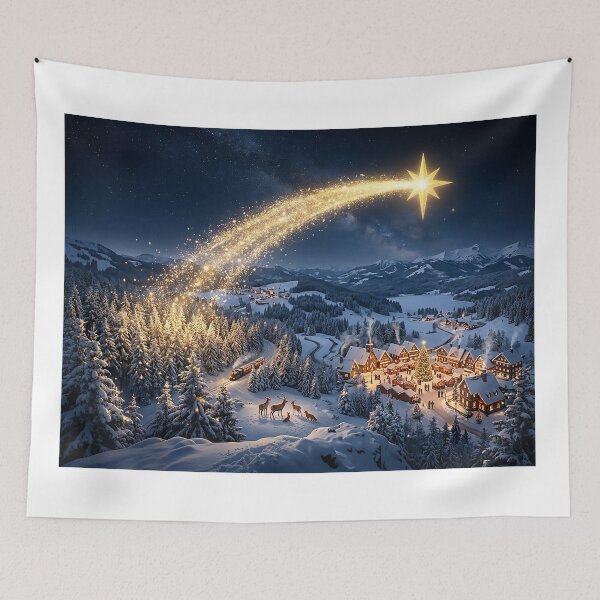 Item preview, The Christmas Star Over Snowy Villages designed and sold by acceleratorhams.