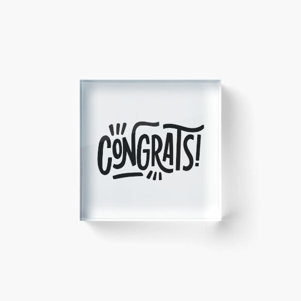 Item preview, Trendy Congrats Minimal Text Design designed and sold by Johnny Holiday.