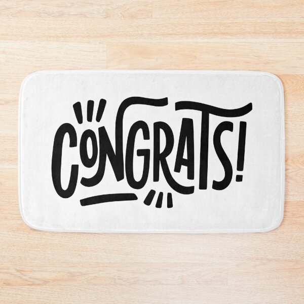 Item preview, Trendy Congrats Minimal Text Design designed and sold by Johnny Holiday.