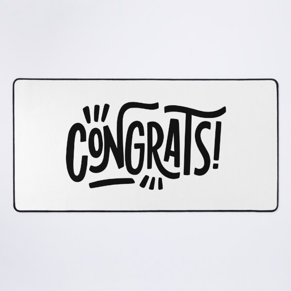 Item preview, Trendy Congrats Minimal Text Design designed and sold by Johnny Holiday.