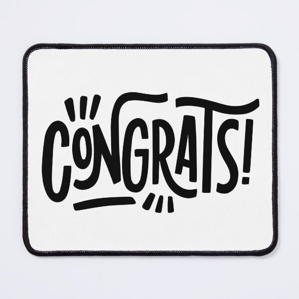 Item preview, Trendy Congrats Minimal Text Design designed and sold by Johnny Holiday.