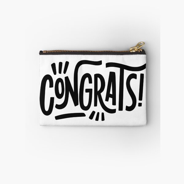 Item preview, Trendy Congrats Minimal Text Design designed and sold by Johnny Holiday.
