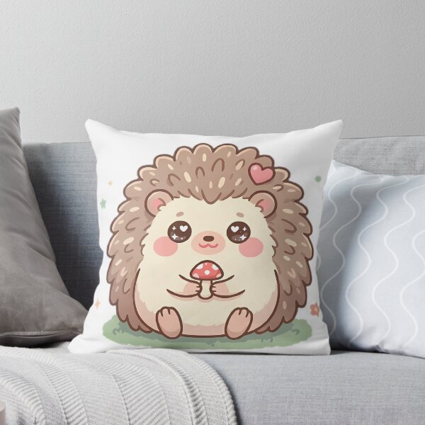 Artikelvorschau, Niedlicher Kawaii-Igel mit Pilz – Pastell-Chibi-Sticker entworfen und verkauft von LYZ7VANI.