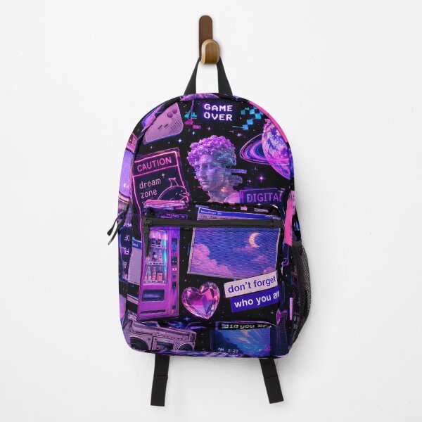 Item preview, Neon Dreamscape Vaporwave Collage designed and sold by aleano2026.