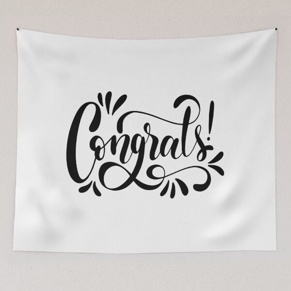 Item preview, Congrats Typography Modern Celebration Design designed and sold by Johnny Holiday.