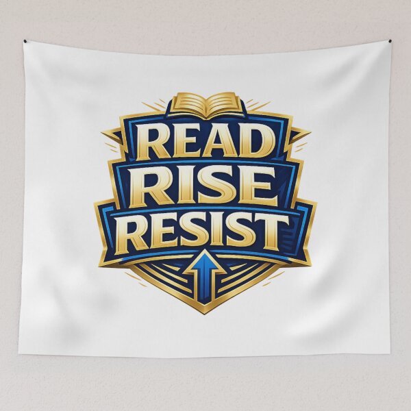 Item preview, Read Rise Resist Social Justice Typography Design designed and sold by ArtsyExplorer.