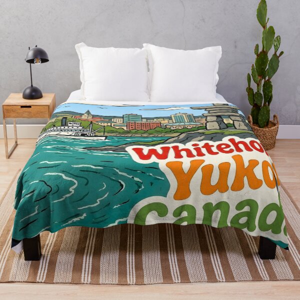 Item preview, Whitehorse Yukon Canada Cute Skyline Inukshuk Landscape designed and sold by HowToCanadian.