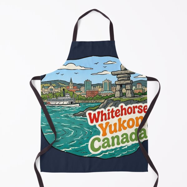 Item preview, Whitehorse Yukon Canada Cute Skyline Inukshuk Landscape designed and sold by HowToCanadian.