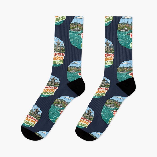 Item preview, Whitehorse Yukon Canada Cute Skyline Inukshuk Landscape designed and sold by HowToCanadian.