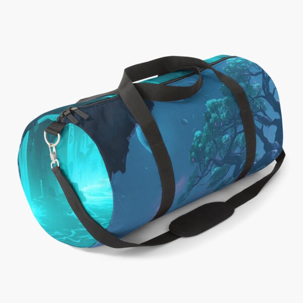 Item preview, Floating Alien Sanctuary with Bioluminescent Forest and Eclipse Sky designed and sold by Luminous Wilds.