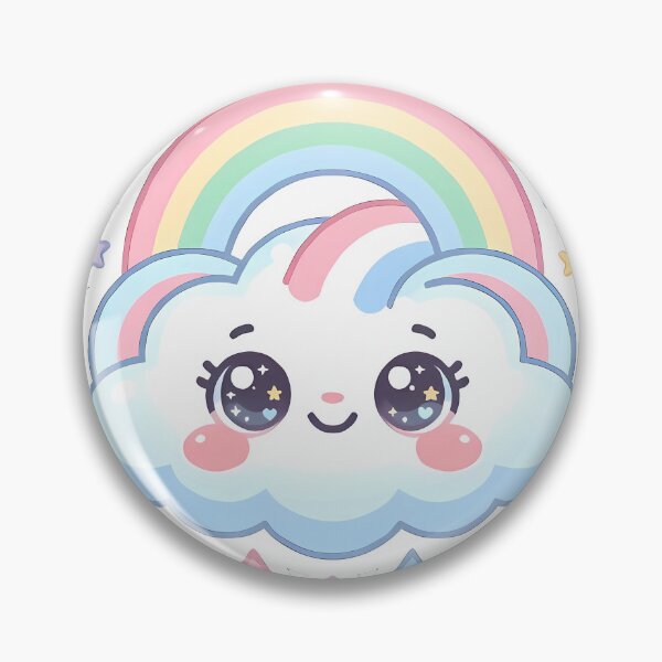 Item preview, Cute Kawaii Rainbow Cloud Pastel Chibi Sticker Art designed and sold by LYZ7VANI.
