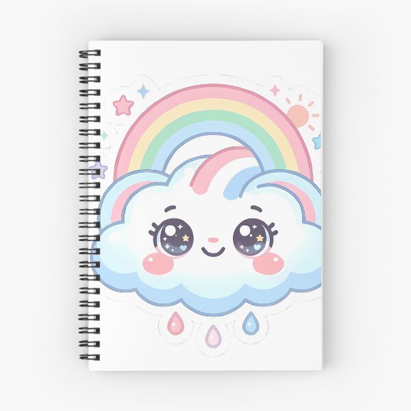 Item preview, Cute Kawaii Rainbow Cloud Pastel Chibi Sticker Art designed and sold by LYZ7VANI.