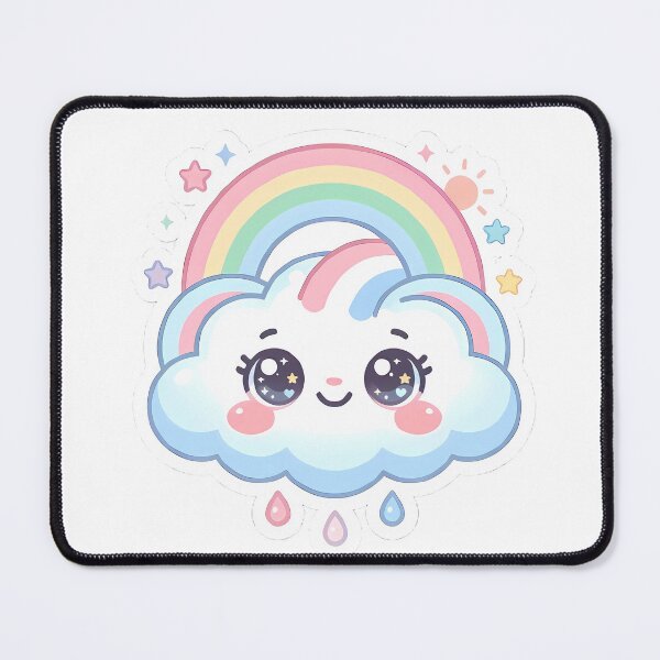 Item preview, Cute Kawaii Rainbow Cloud Pastel Chibi Sticker Art designed and sold by LYZ7VANI.