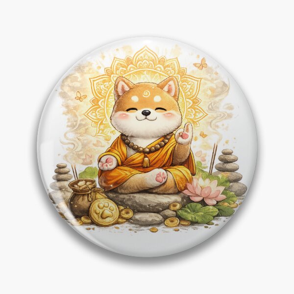 Item preview,  A meditating Shiba Inu surrounded by a mandala designed and sold by Klrshop.