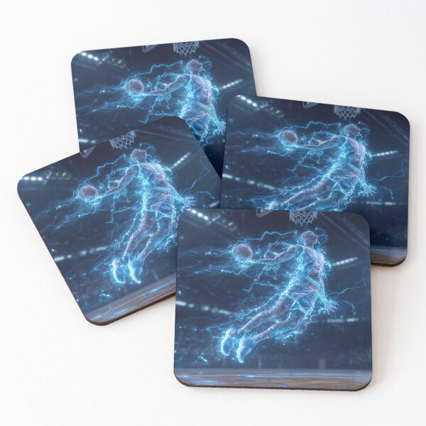 Item preview, Dunk Phantom Blue Lightning Basketball Art designed and sold by AiNaturalsOnly.