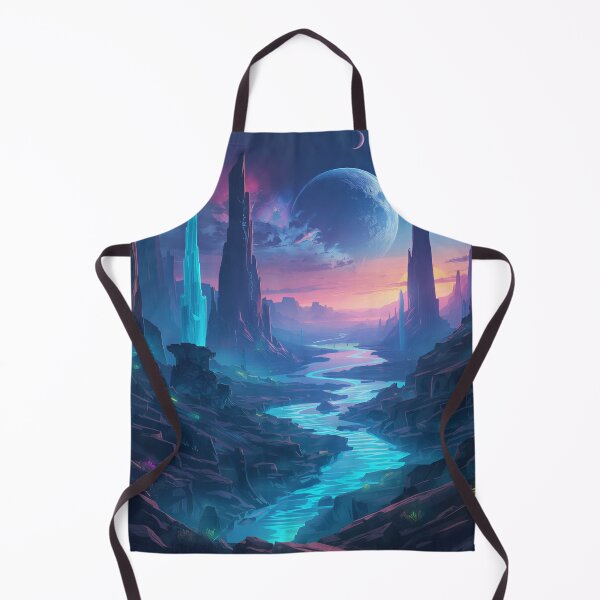 Item preview, Alien Crystal Canyon with Neon Rivers and Cosmic Storm Horizon designed and sold by Luminous Wilds.