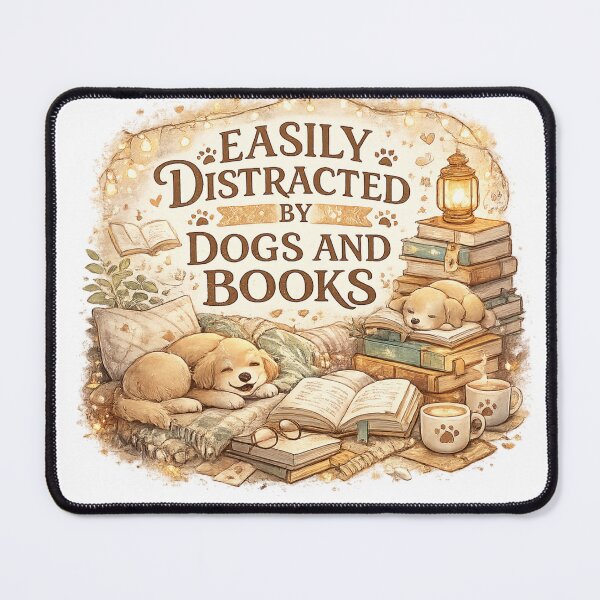 Item preview, Dogs And Books Graphic Tee | Cute Cozy Reader Aesthetic Shirt designed and sold by Mukesh Saxena.