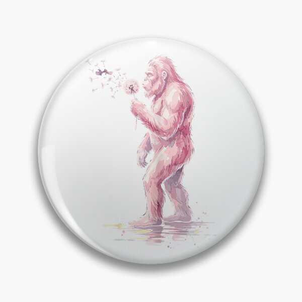 Item preview, Bigfoot Blowing Dandelion Watercolor Sasquatch designed and sold by melodycook.