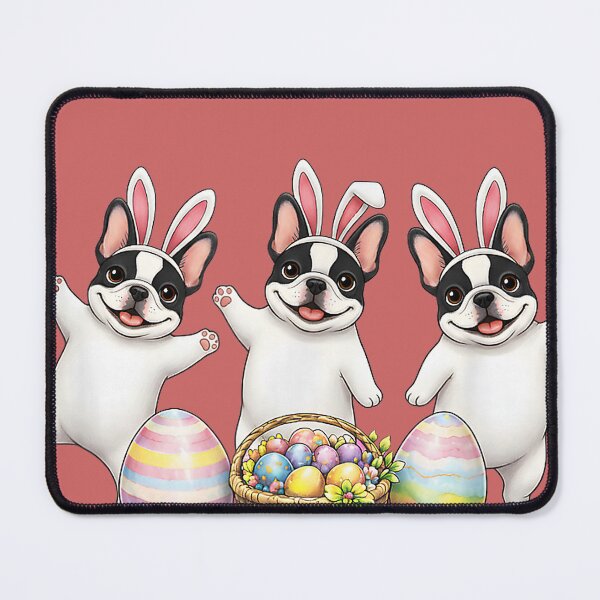 Item preview, Easter French Bulldog Bunny Eggs Dancing designed and sold by miuukiuu.