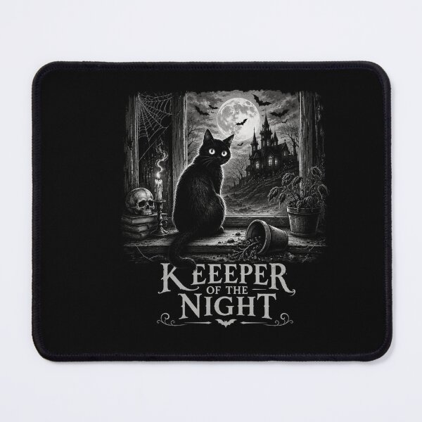 Item preview, Keeper Of The Night Gothic Black Cat Moon Halloween Design designed and sold by MotylekAnia.