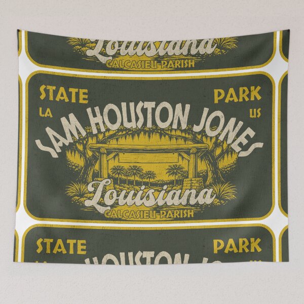 Item preview, Sam Houston Jones State Park, Calcasieu Parish, Louisiana, badge design designed and sold by Wanderful-roads.