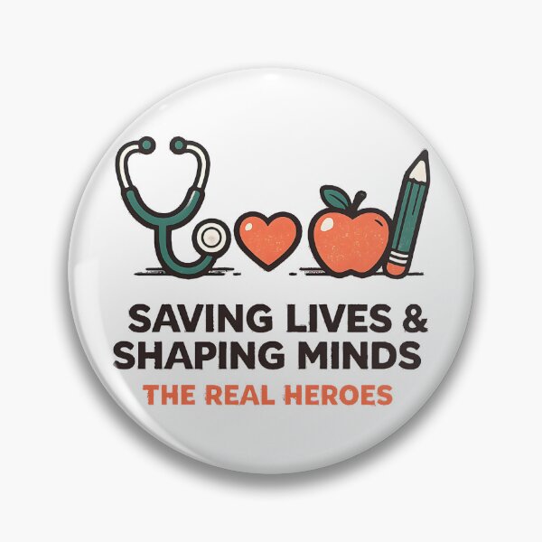 Item preview, Saving Lives Shaping Minds Nurse Teacher Appreciation Gift Shirt designed and sold by DriftInkHaven.