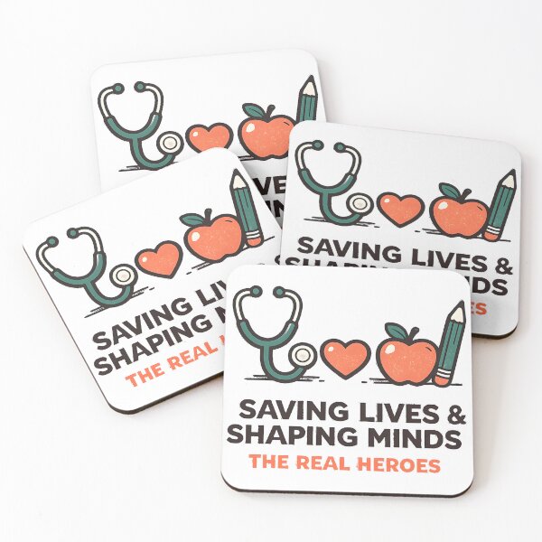 Item preview, Saving Lives Shaping Minds Nurse Teacher Appreciation Gift Shirt designed and sold by DriftInkHaven.