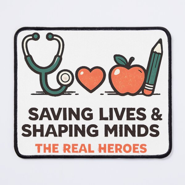 Item preview, Saving Lives Shaping Minds Nurse Teacher Appreciation Gift Shirt designed and sold by DriftInkHaven.