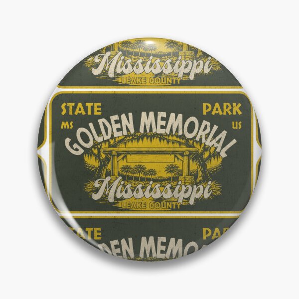 Item preview, Golden Memorial State Park, Leake County, Mississippi, badge design designed and sold by Wanderful-roads.