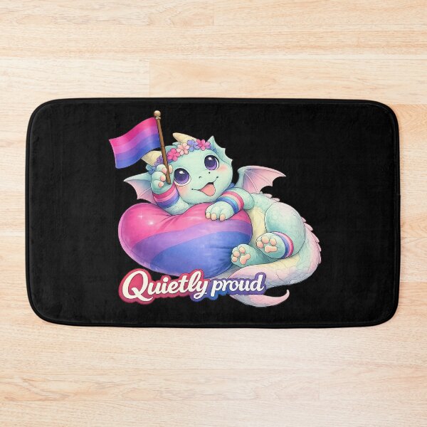 Item preview, Quietly Proud Bisexual Baby Dragon Pride Flag Cute LGBTQ Dragon Art designed and sold by Hatchling Hollow.