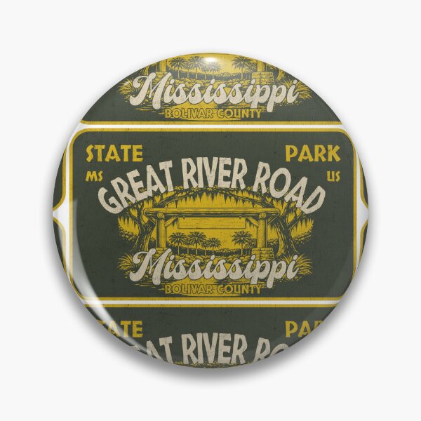 Item preview, Great River Road State Park, Bolivar County, Mississippi, badge design designed and sold by Wanderful-roads.