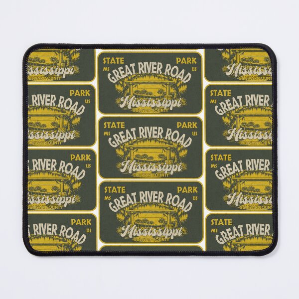Item preview, Great River Road State Park, Bolivar County, Mississippi, badge design designed and sold by Wanderful-roads.