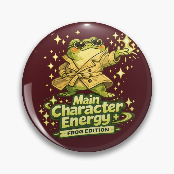 Item preview, Main Character Energy Frog Edition – Funny Confident Frog Art | Frog Humor Gift designed and sold by irfanshikh.
