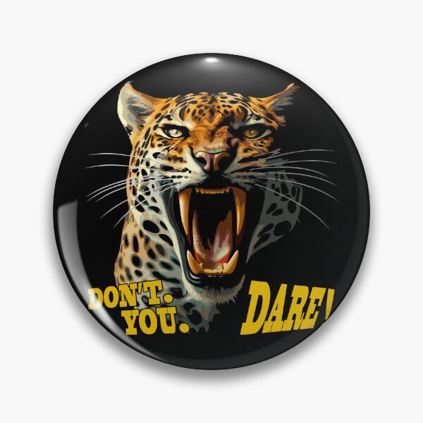 Item preview, Leopard roaring attack 'Don't You Dare!' designed and sold by BluedarkArt.