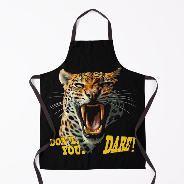 Item preview, Leopard roaring attack 'Don't You Dare!' designed and sold by BluedarkArt.