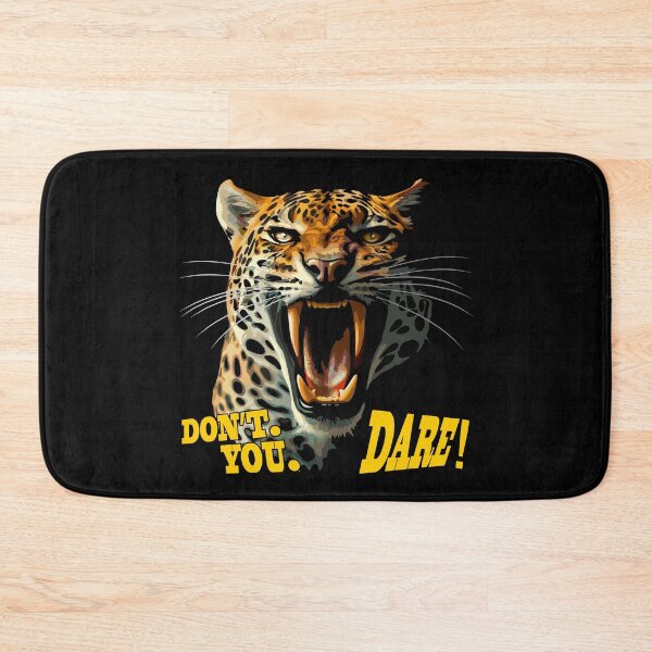 Item preview, Leopard roaring attack 'Don't You Dare!' designed and sold by BluedarkArt.