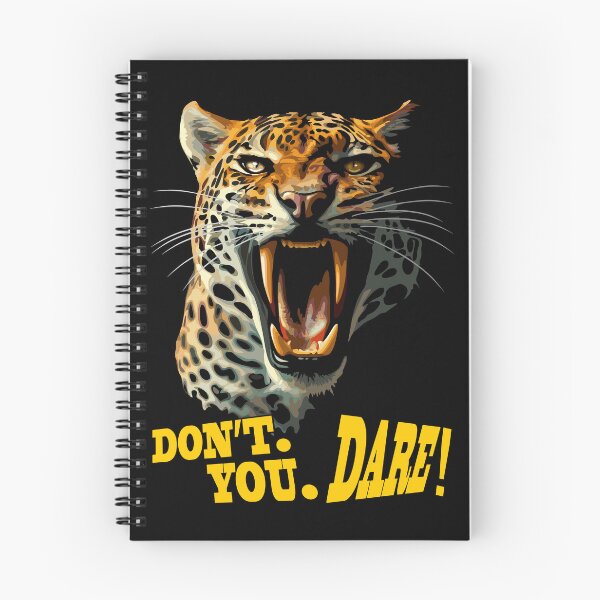 Item preview, Leopard roaring attack 'Don't You Dare!' designed and sold by BluedarkArt.