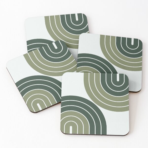 Item preview, Sage Green Mid Century Arch Geometric Abstract designed and sold by nineFlorals.