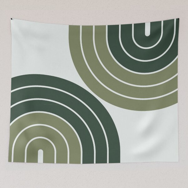 Item preview, Sage Green Mid Century Arch Geometric Abstract designed and sold by nineFlorals.