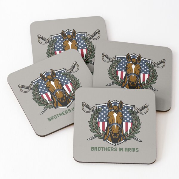 Item preview, The Sentinel's Companion: Army Horse Patriotic Memorial Day Badge designed and sold by ZUMERI.