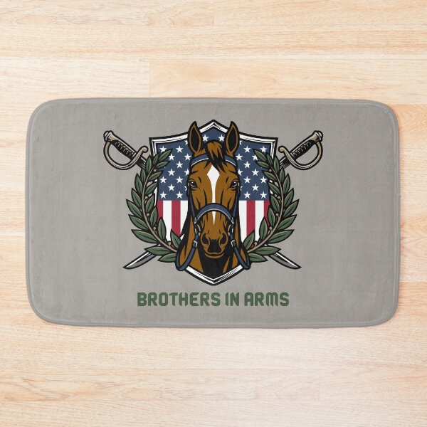 Item preview, The Sentinel's Companion: Army Horse Patriotic Memorial Day Badge designed and sold by ZUMERI.