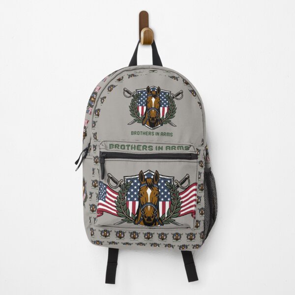 Item preview, The Sentinel's Companion: Army Horse Patriotic Memorial Day Badge designed and sold by ZUMERI.