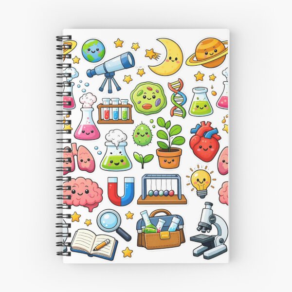 Item preview, Cute Kawaii Science Sticker Pattern - Funny Laboratory Doodles designed and sold by gokhanuzen.