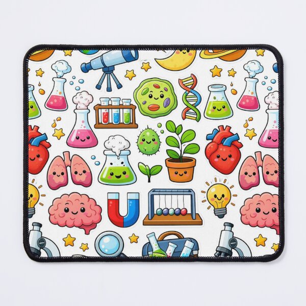 Item preview, Cute Kawaii Science Sticker Pattern - Funny Laboratory Doodles designed and sold by gokhanuzen.