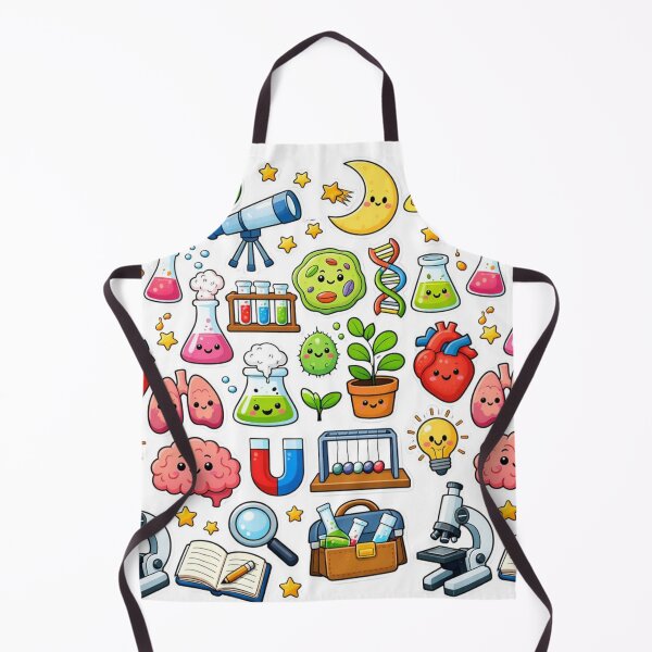 Item preview, Cute Kawaii Science Sticker Pattern - Funny Laboratory Doodles designed and sold by gokhanuzen.