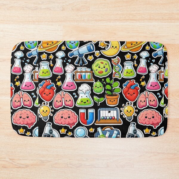 Item preview, Cute Kawaii Science Sticker Pattern - Funny Laboratory Doodles designed and sold by gokhanuzen.