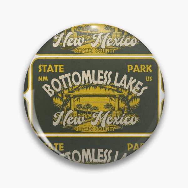 Item preview, Bottomless Lakes State Park, Chaves County, New Mexico, badge design designed and sold by Wanderful-roads.