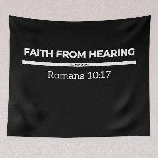 Item preview, Faith from Hearing Romans 10:17 Bible Verse Christian Design designed and sold by Ken Chung.